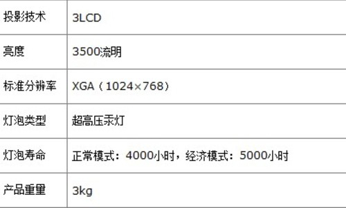 NEC NP630 投影機參數